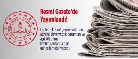 Liselerde Değişiklik Resmi Gazete'de Yayımlandı